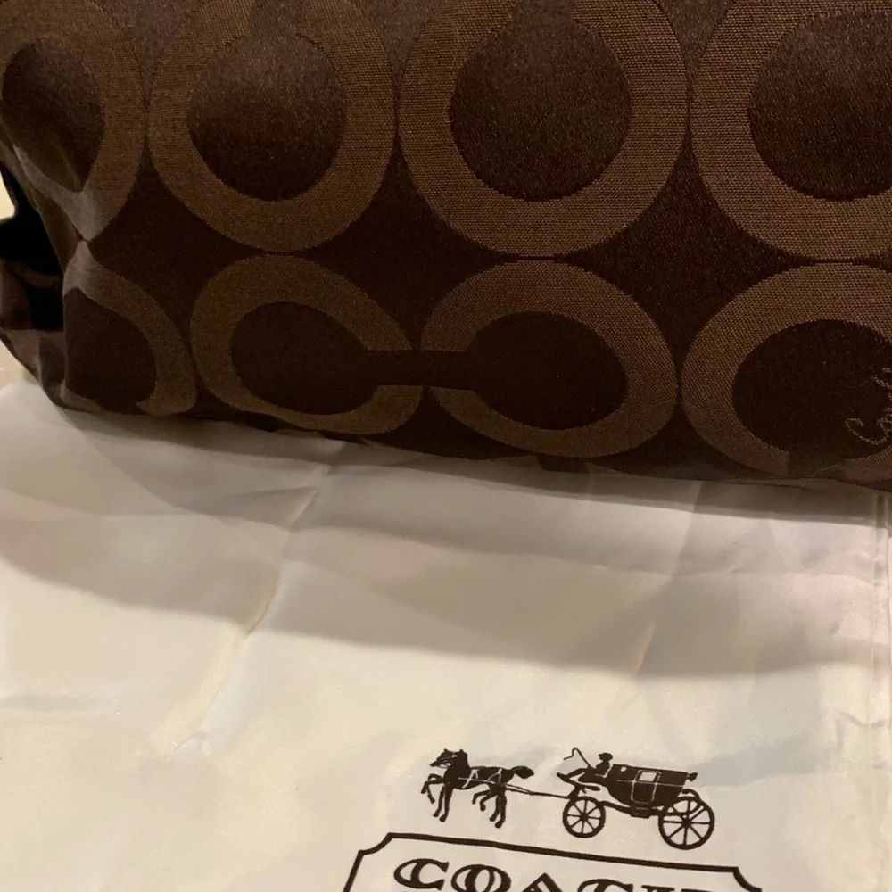 Coach Brown Signature Shoulder Bag - Picture 12 of 16